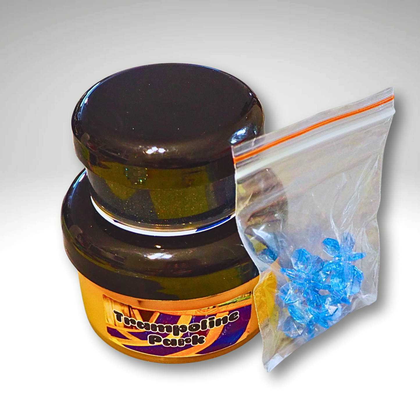 Trampoline Park thick and jiggly java chip squish slime kit