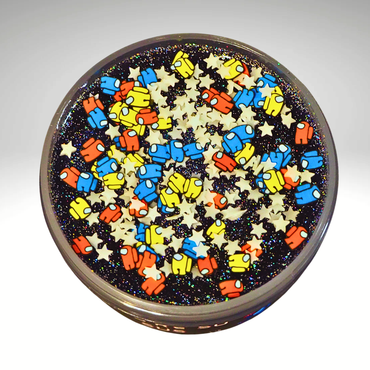 You're So Sus Among Us themed colorshift sugar scrub slime