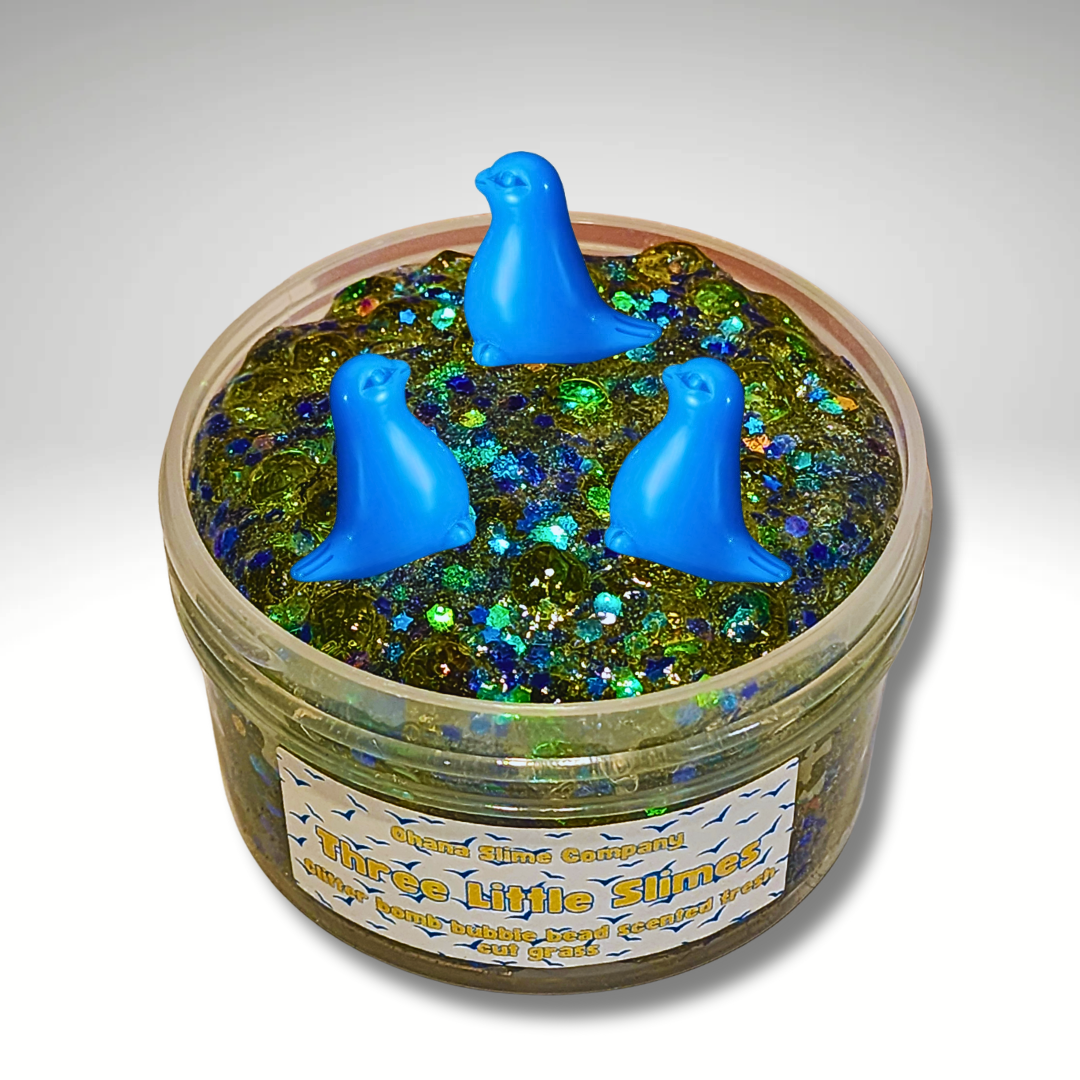 Three Little Slimes bubble bead slime