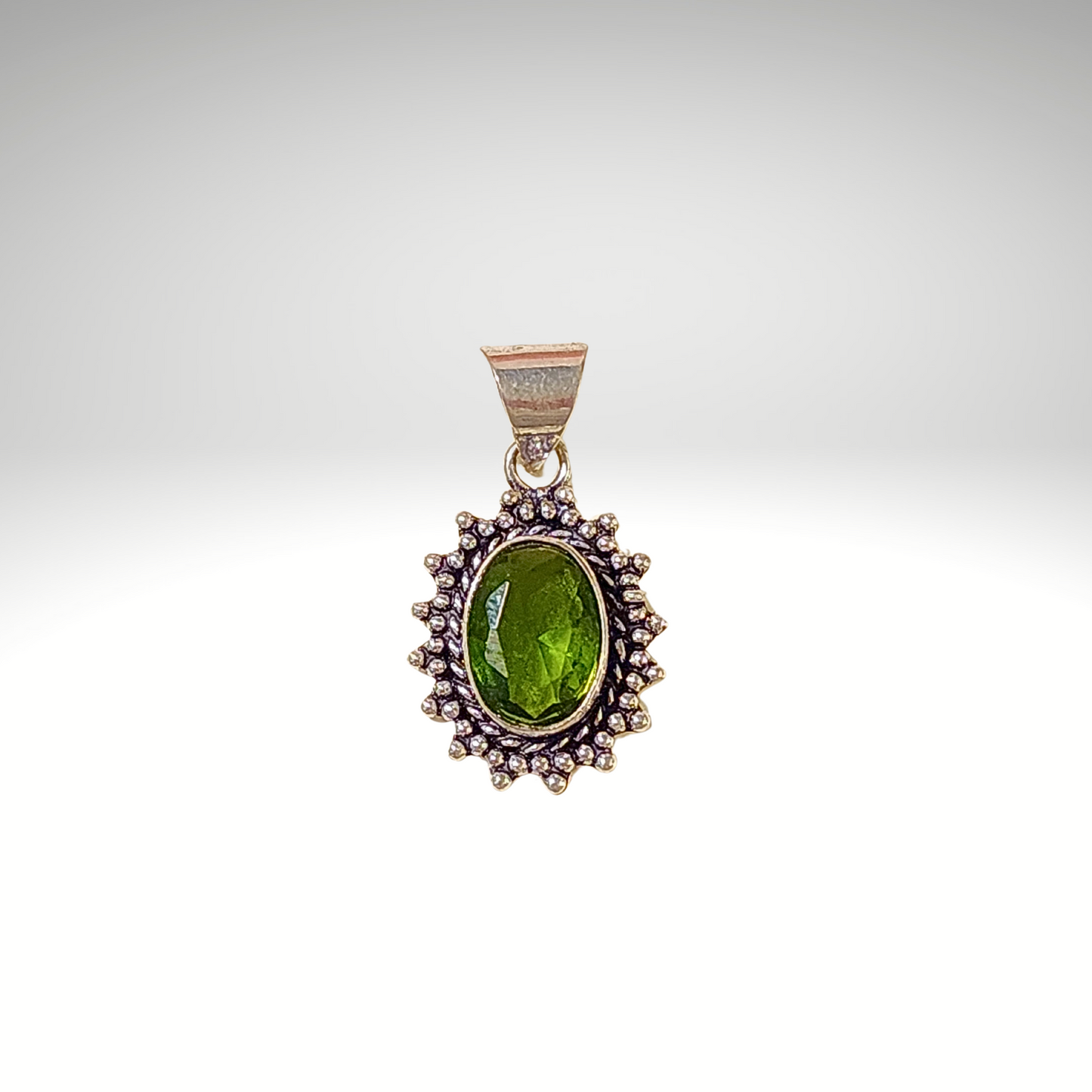 Sterling Silver Peridot Pendant