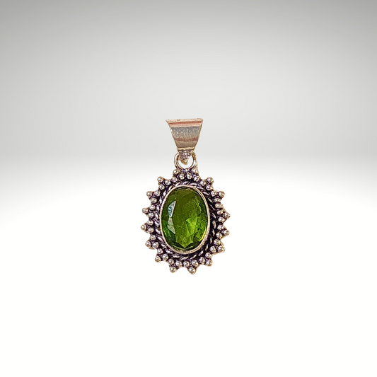 Sterling Silver Peridot Pendant