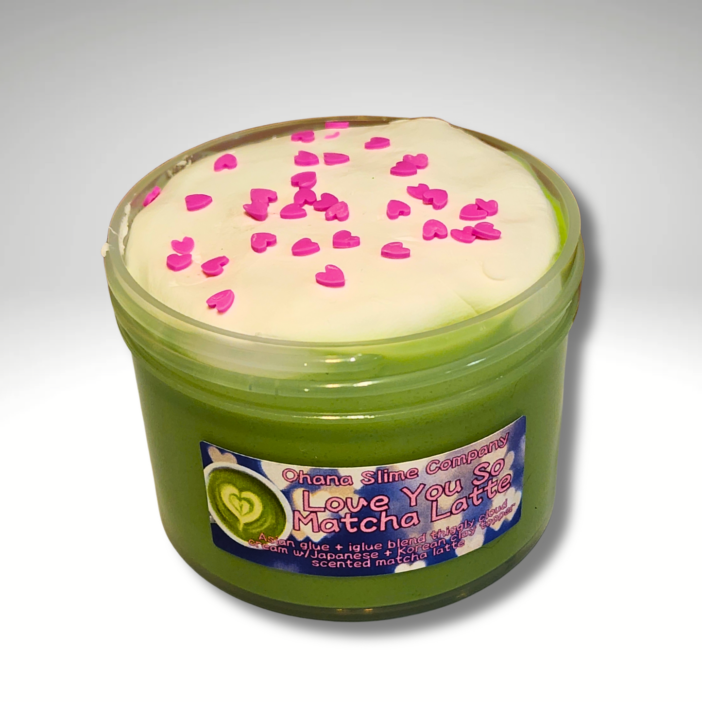 Love You So Matcha Latte iglue+Asian white glue jiggly cloud cream with Korean Japanese blend clay topper