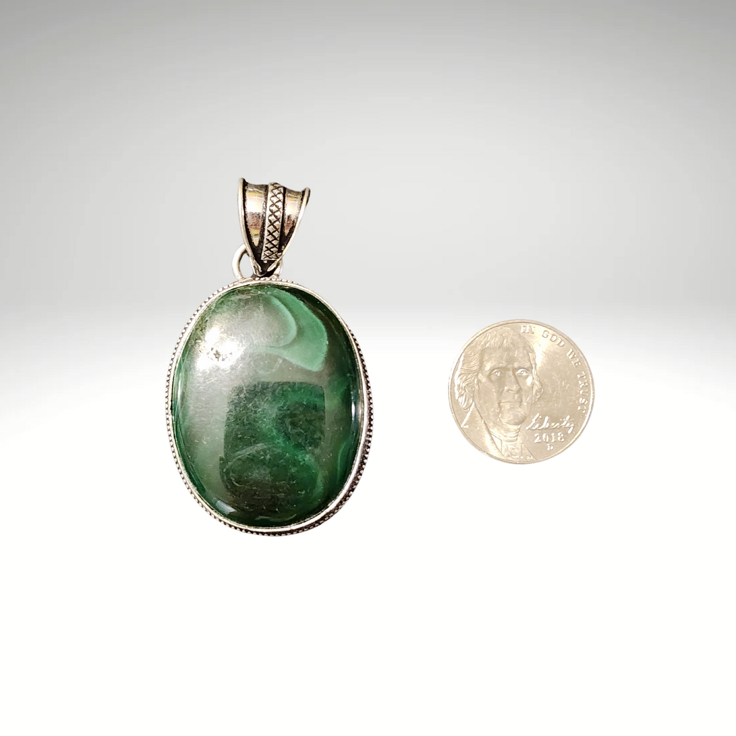 Sterling Silver Malachite Pendant